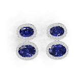 10K Gold Semi Mount Earrings Setting Oval Ov 9x6mm Moissanite Accent Syz Jewelry