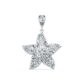 Platinum Semi Mount Pendant Setting Round Ro 6x6mm Syz Jewelry