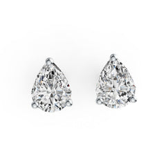 Sterling Silver Semi Mount Earrings Setting Pear PE 8X6mm Stud DHJ