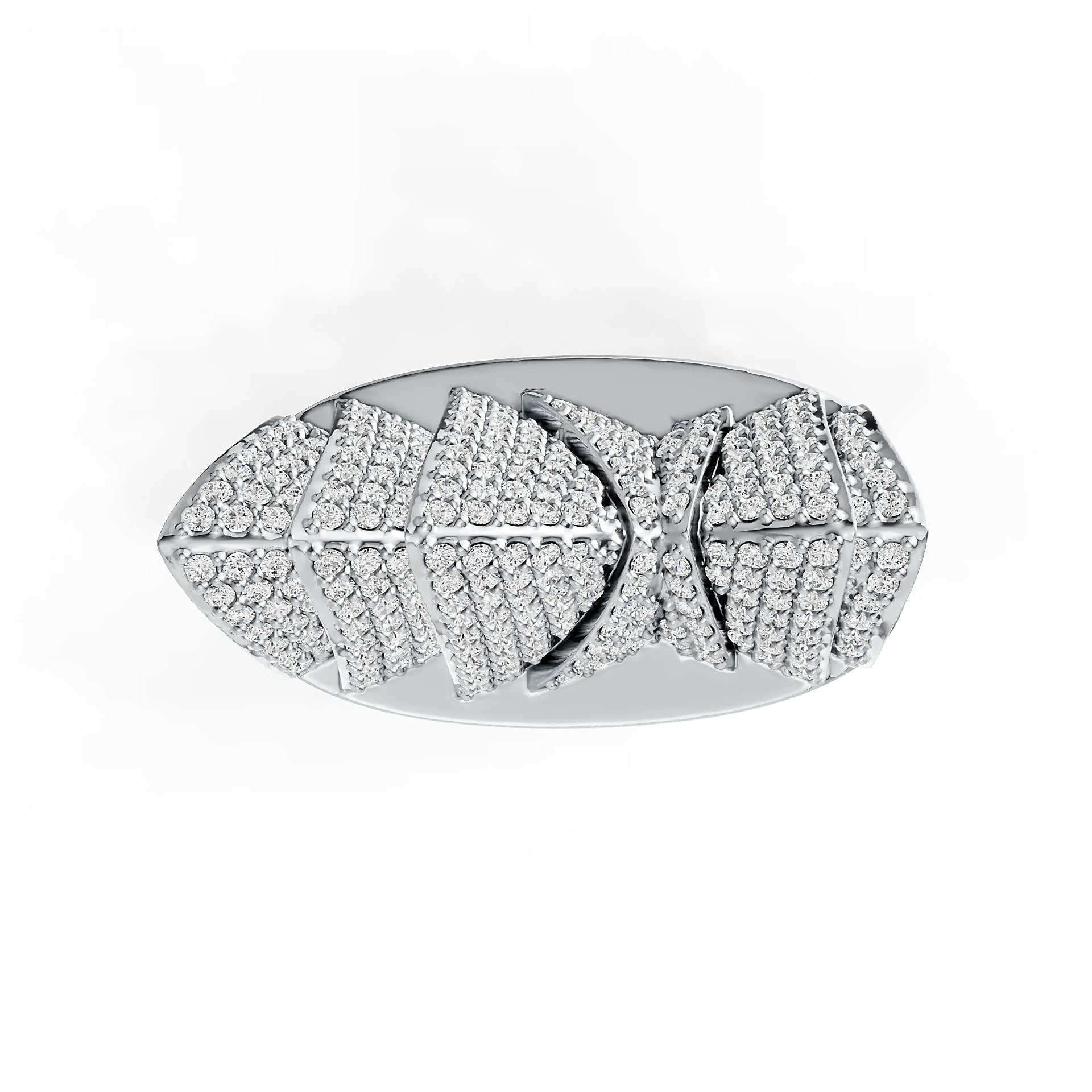 Sterling Silver Ring Sydney Opera House Theme with White Topaz or Moissanite DHJ