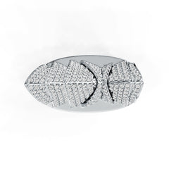 Sterling Silver Ring Sydney Opera House Theme with White Topaz or Moissanite DHJ
