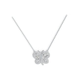 14K Gold Semi Mount Pendant Setting Oval OV 8X6mm OV 6X4mm Butterfly Theme Diamond Accent DHJ