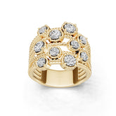 14K Gold Semi Mount Ring Setting Round Ro 4x4mm Diamond Accent Syz Jewelry
