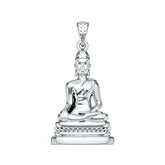 18K Gold Pendant Solid Buddha Theme DHJ