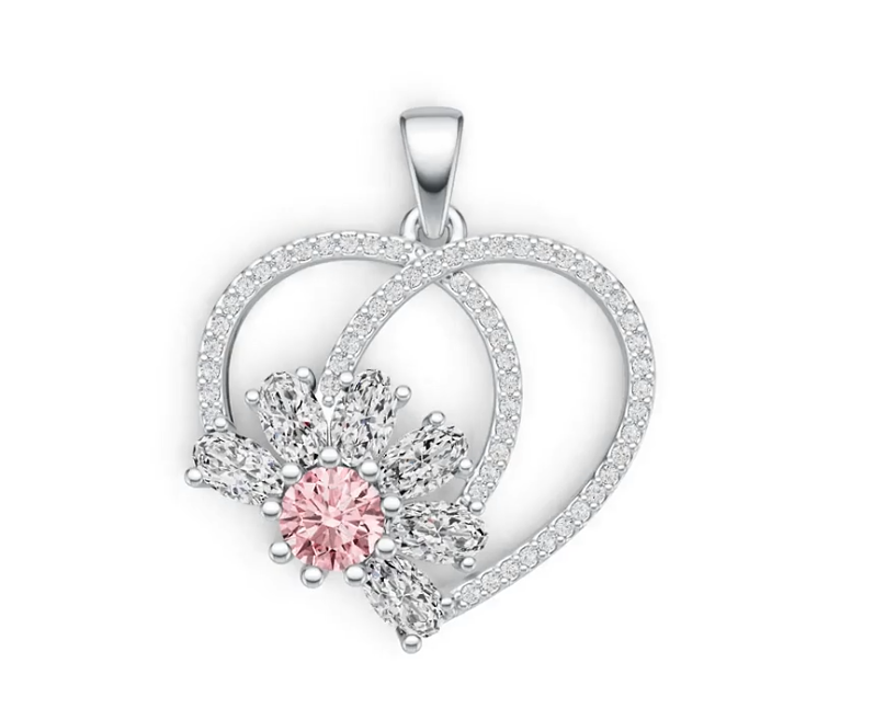 Sterling Silver Semi Mount Pendant Setting Round RD 5x5mm DHJ