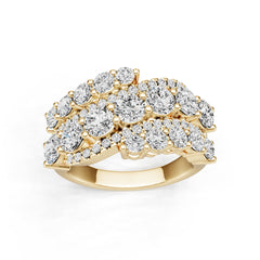 10K Gold Semi Mount Ring Setting Round Ro 6x6mm Moissanite Accent Syz Jewelry