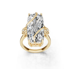 14K Gold Semi Mount Ring Setting Cushion Cu 5x12mm Diamond Accent Syz Jewelry