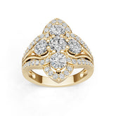 18K Gold Semi Mount Ring Setting Round Ro 6x6mm Diamond Accent Syz Jewelry