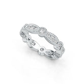 10K Gold Semi Mount Ring Setting Round RD 3x3mm Moissanite Accent DHJ