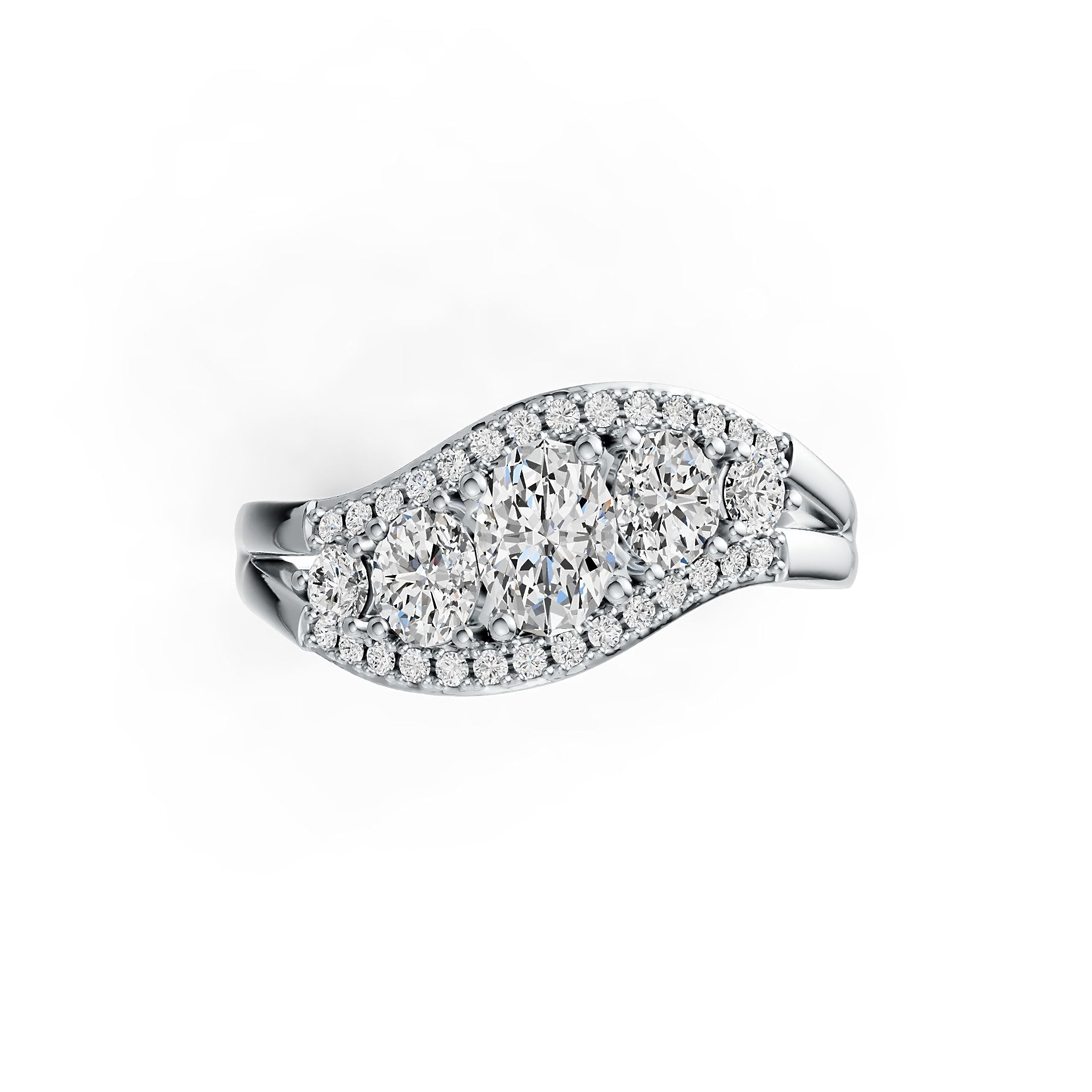 Sterling Silver Semi Mount Ring Setting Oval OV 7X5mm OV 5X4mm DHJ