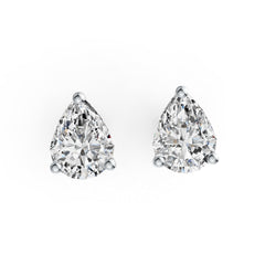 14K Gold Semi Mount Earrings Setting Pear PE 8X6mm Stud DHJ
