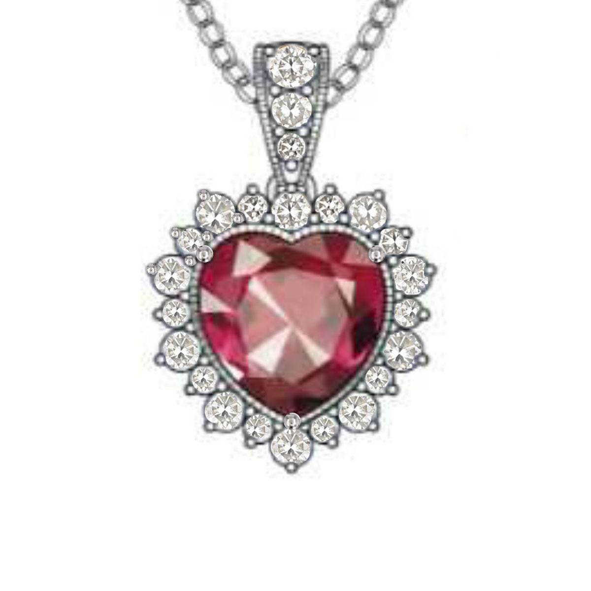 18K Gold Semi Mount Pendant Setting Heart HT 9X9mm Diamond Accent DHJ