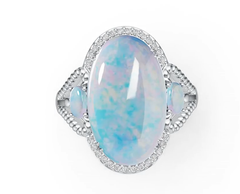 Sterling Silver Semi Mount Ring Setting Oval OV 21X12mm DHJ