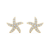 14K Gold Semi Mount Earrings Setting Round Ro 6x6mm Diamond Accent Syz Jewelry
