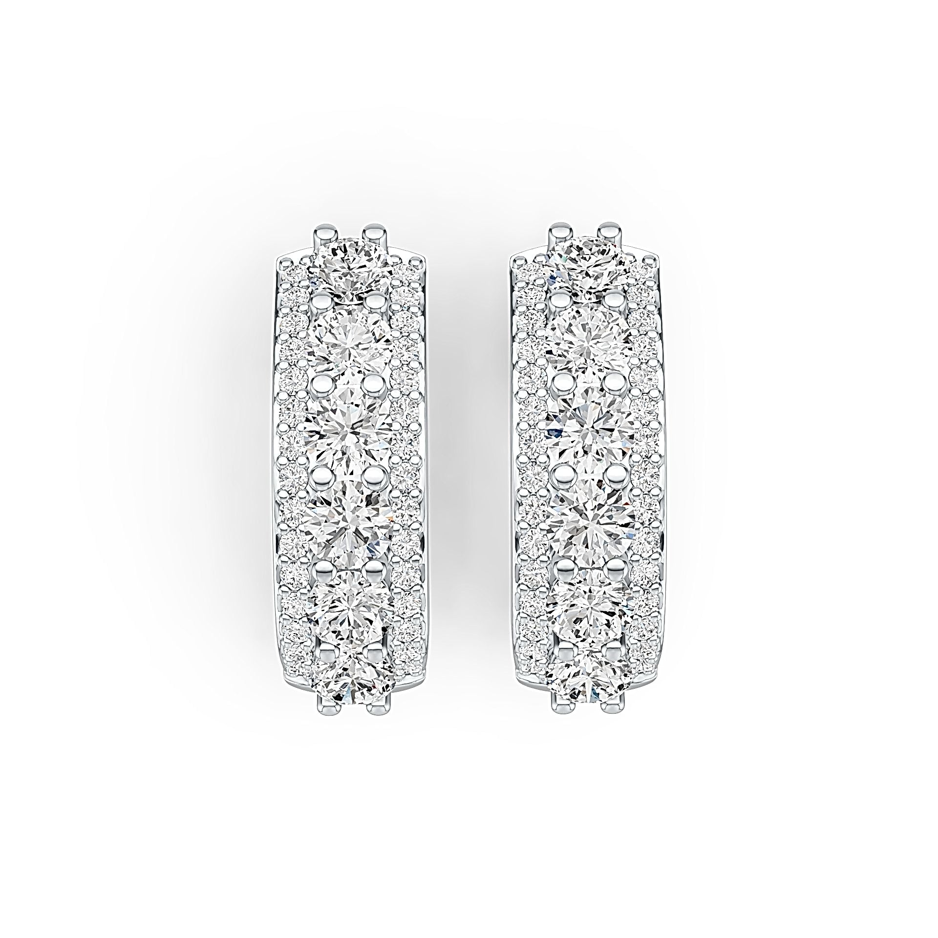 Sterling Silver Semi Mount Earrings Setting Round RD 4x4mm DHJ