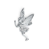 14K Gold Pendant with or Moissanite Tinkerbell Fairy Theme Diamond Accent DHJ