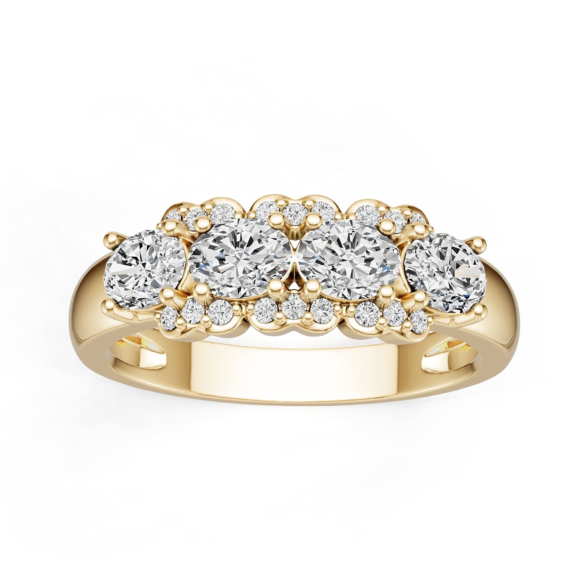 10K Gold Semi Mount Ring Setting Oval Ov 5x4mm Syz Jewelry