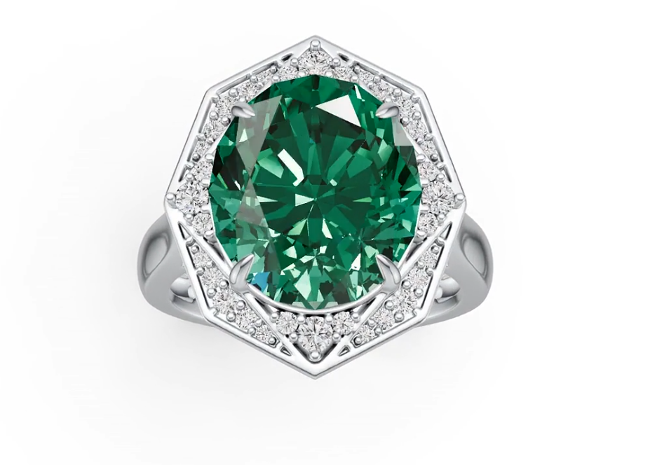 Sterling Silver Semi Mount Ring Setting Oval OV 14X12MM Halo Syzjewelry