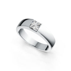 14K Gold Semi Mount Ring Setting Princess SQ 5x5mm DHJ