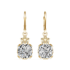 14K Gold Semi Mount Earrings Setting Round Ro 8x8mm Syz Jewelry