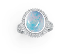 Sterling Silver Semi Mount Ring Setting Oval OV 12X10mm DHJ