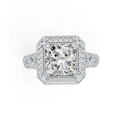 Sterling Silver Semi Mount Ring Setting Emerald OCT 8X8mm DHJ