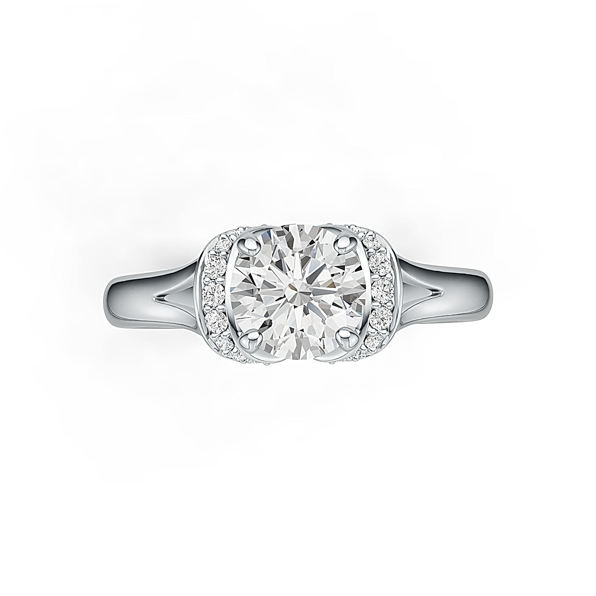 Sterling Silver Semi Mount Ring Setting Round RD 6.5x6.5mm Syzjewelry