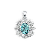 10K Gold Semi Mount Pendant Setting Oval OV 10X8mm MQ 5X2mm Moissanite Accent DHJ