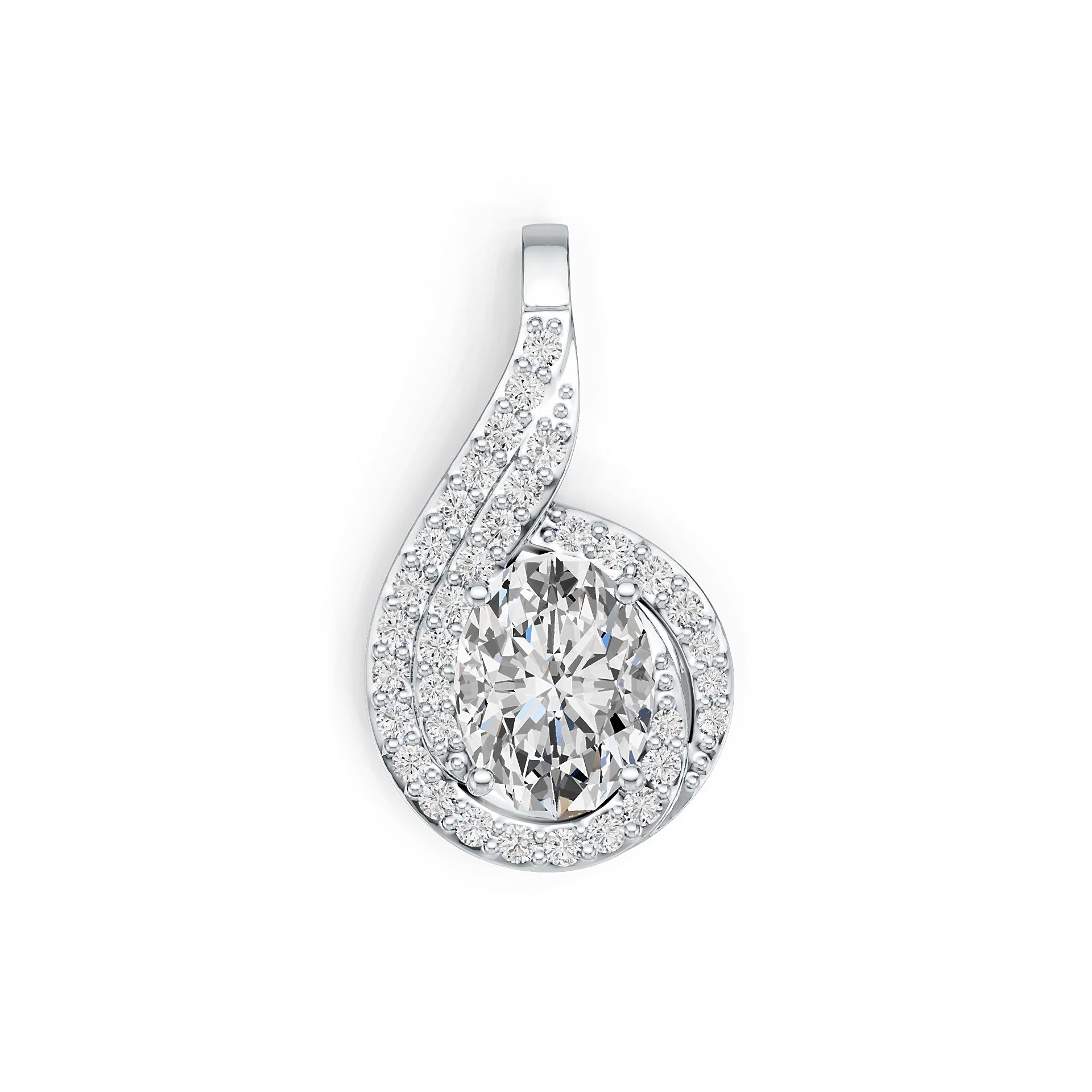 Sterling Silver Semi Mount Pendant Setting Oval OV 8X6mm DHJ
