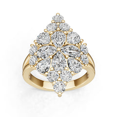 14K Gold Semi Mount Ring Setting Pear Pe 5x4mm Diamond Accent Syz Jewelry