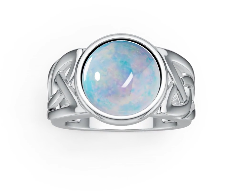 Sterling Silver Semi Mount Ring Setting Round RD 11X11mm Celtic Knot Syzjewelry