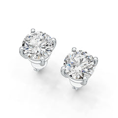 10K Gold Semi Mount Earrings Setting Round RD 8x8mm Simple Stud DHJ