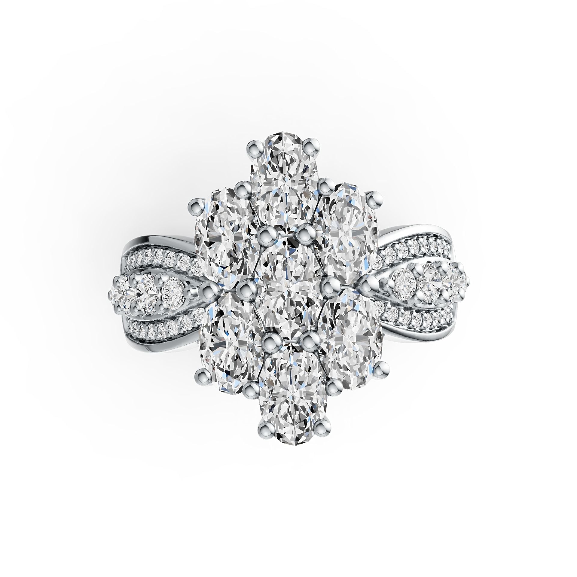 Sterling Silver Semi Mount Ring Setting Oval OV 6X4mm DHJ