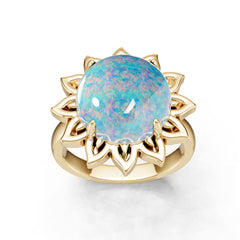 18K Gold Semi Mount Ring Setting Round Ro 13x13mm Syz Jewelry