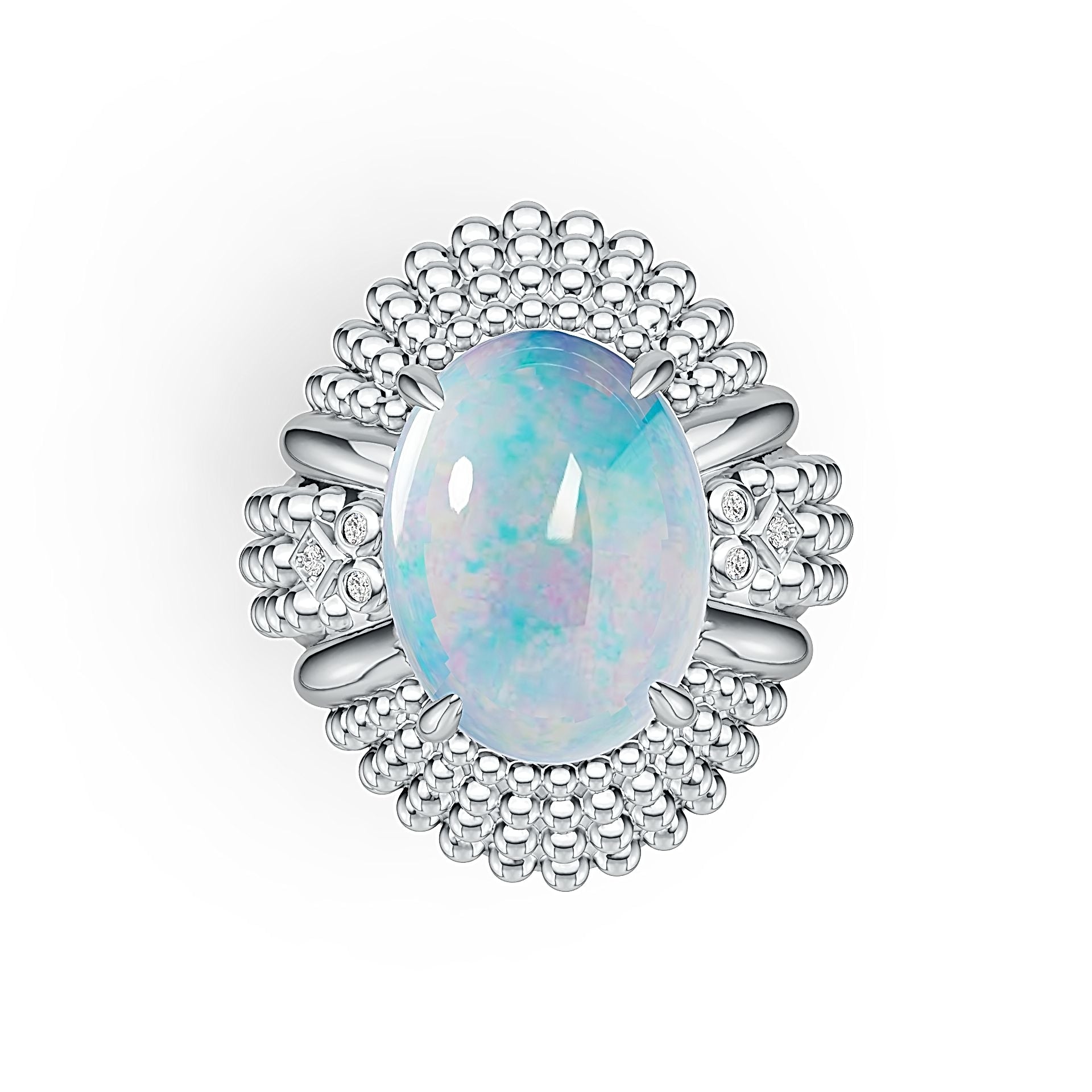 Sterling Silver Semi Mount Ring Setting Oval OV 16x12mm Cabochon Syzjewelry