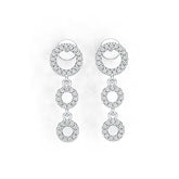 10K Gold Semi Mount Earrings Setting Round RD 1.1mm Moissanite Accent DHJ