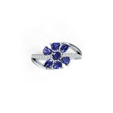 10K 14K Gold or Platinum Semi Mount Ring Setting Oval Ov Diamond Accent Syzjewelry