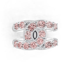 18K Gold Semi Mount Ring Setting Oval Ov 4x3mm Diamond Accent Syz Jewelry