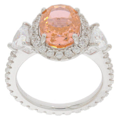 14K Gold Semi Mount Ring Setting Oval OV 10x7mm Diamond Accent Syzjewelry