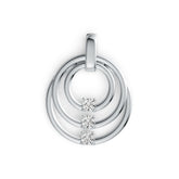 14K Gold Semi Mount Pendant Setting Round RD 3.5x3.5mm Trinity Loop DHJ