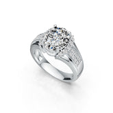 18K Gold Semi Mount Ring Setting Oval OV 10X8mm Diamond Accent DHJ