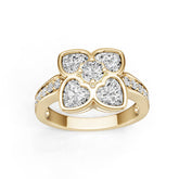 18K Gold Semi Mount Ring Setting Heart He 5x5mm Diamond Accent Syz Jewelry