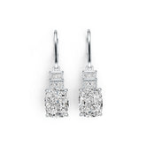 Sterling Silver Semi Mount Earrings Setting Cushion CU 10X8mm DHJ