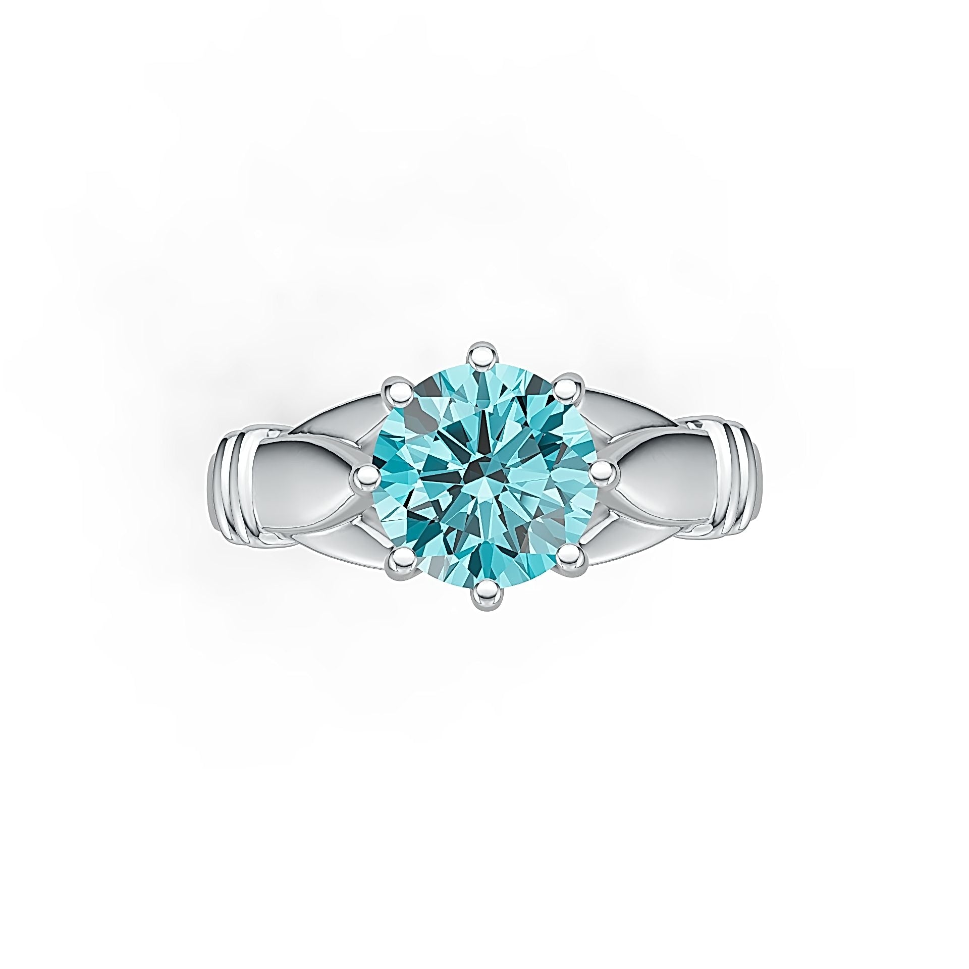 Sterling Silver Semi Mount Ring Setting Round Cut RD 7x7mm Vintage Repro Syzjewelry