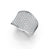14K Gold Pave Cluster Ring Saddle with White Topaz or Moissanite Diamond Accent DHJ
