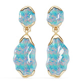 18K Gold Semi Mount Earrings Setting Round Ro 17x11mm Syz Jewelry