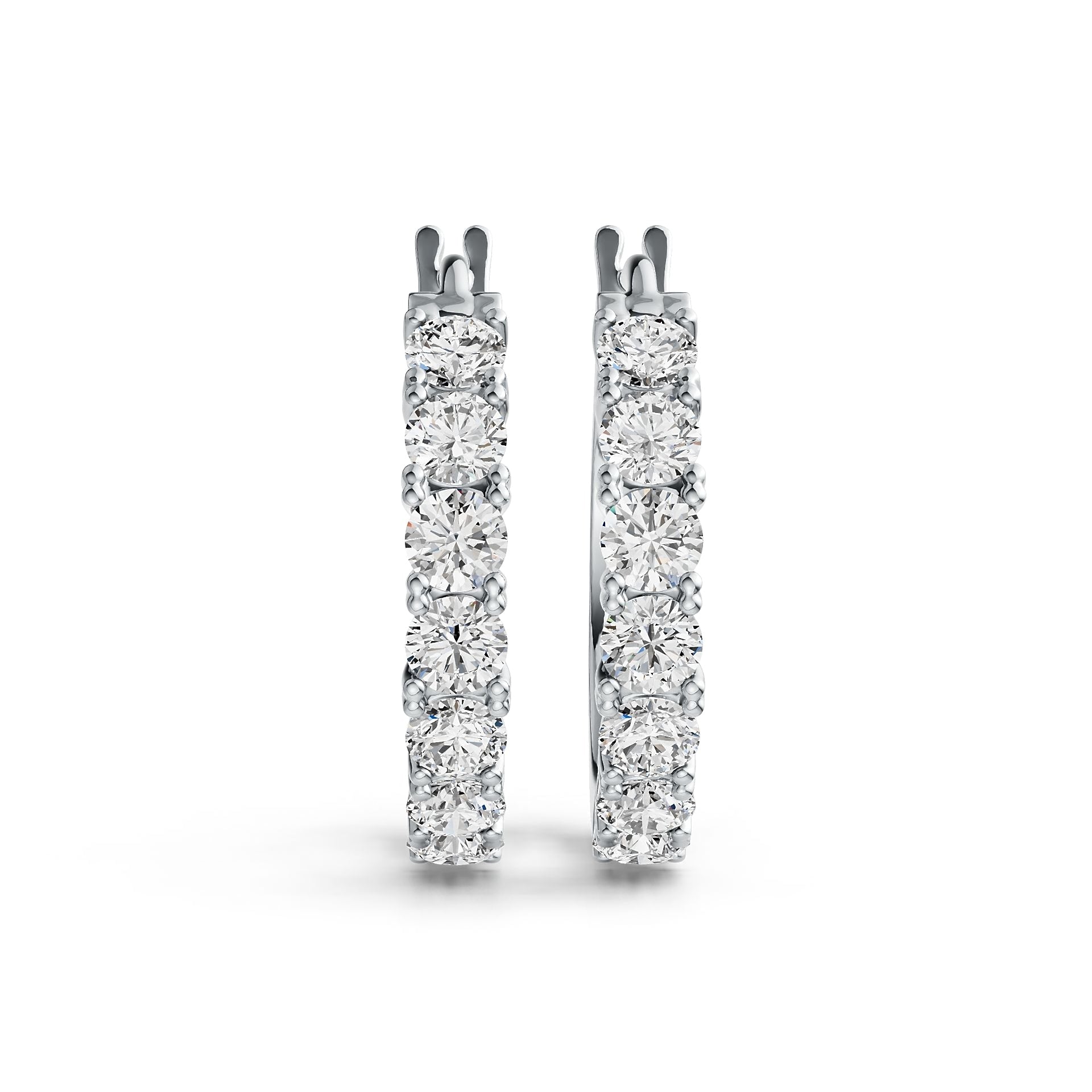 Sterling Silver Semi Mount Earrings Setting Round RD 4x4mm DHJ