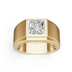 18K Gold Semi Mount Ring Setting Princess Pr 7x7mm Syz Jewelry