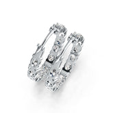 18K Gold Semi Mount Earrings Setting Oval OV 5X4mm DHJ