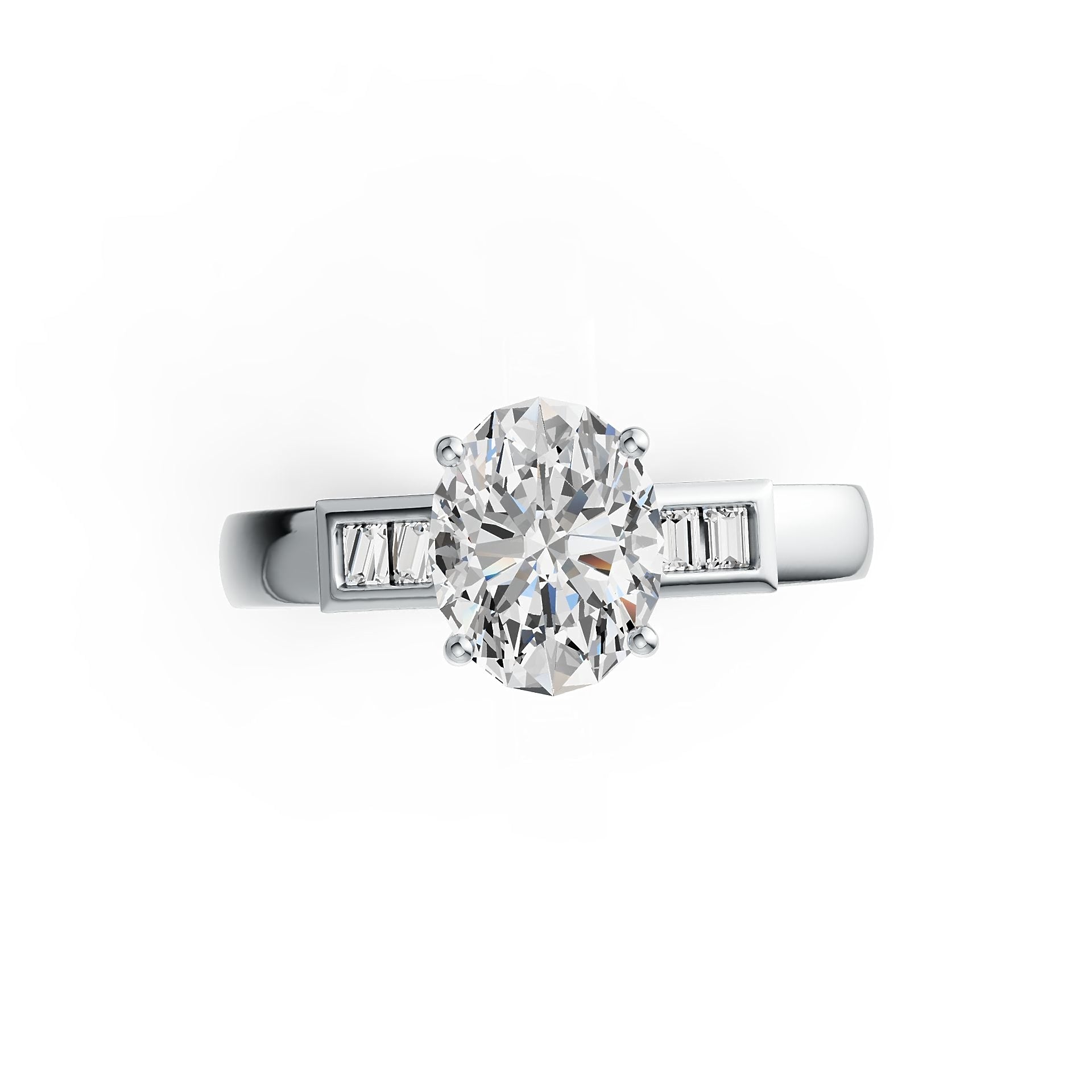 Sterling Silver Semi Mount Ring Setting Oval OV 9X7mm DHJ